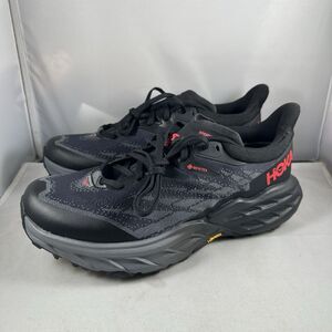 Hoka Womens Size 8B Speedgoat 5 GTX Spike 1133532-BBLC Black Trail Hiking Shoes
